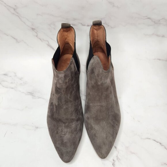 Madewell Nico Boots Grey Suede Ankle Booties Western Women's 9.5 - Picture 3 of 10